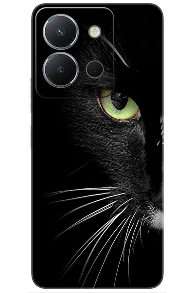 vivo Y36 (V2247) Uyumlu Kılıf Desen Baskılı Silikon Face Cat STK:482 CP-sK2A87w