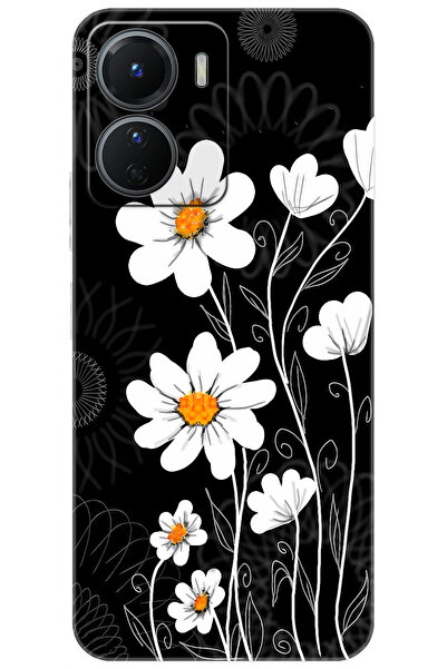 vivo Y16 (V2204) Uyumlu Kılıf Desen Baskılı Silikon Papatya STK:693 CP-BwTKbkW
