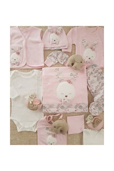 Gaye Bebe Baby Girl Pink Layette 10 Pack Hospital Release Salmon