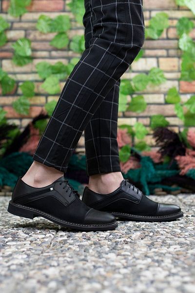 Riccon Ανδρικά μαύρα σουέτ παπούτσια casual 0012117