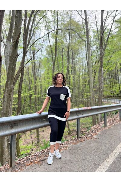 garajmood Black and White Stripe Detailed Large Size Set