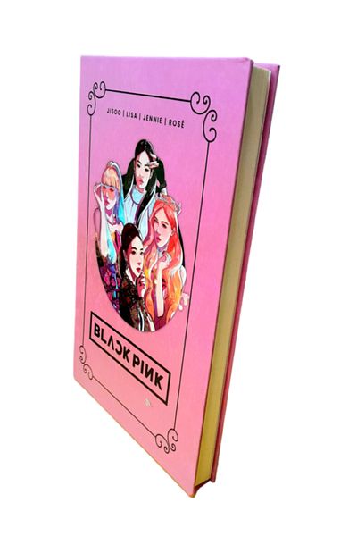 ÇİLEKHOMEAVM Caiet de design ANIME Negru Roz - Caiet de amintiri - Agenda