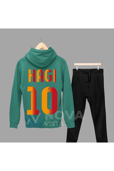 Biy Store GheorgheHagiSize 10UnisexHooded Football Jersey Back Printed SportsSweatshirtand Sweatpants Set