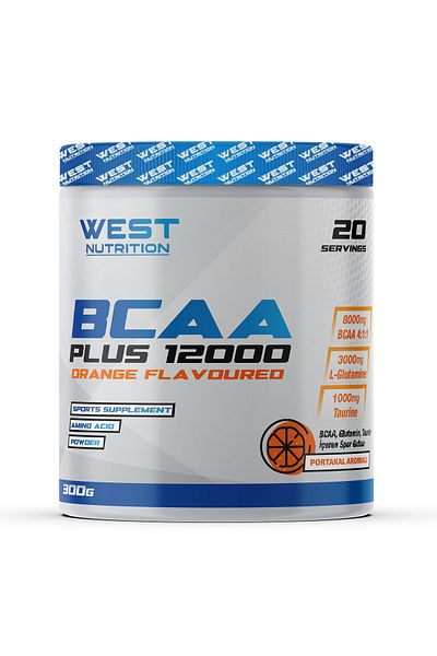 West Nutrition Bcaa Plus 12000 L-glutamin Taurine - 300 Gr. - Orange