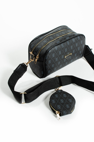 ESTUTE Kadın Çapraz Ayarlanabilir 2 Bölmeli  Askılı Çanta