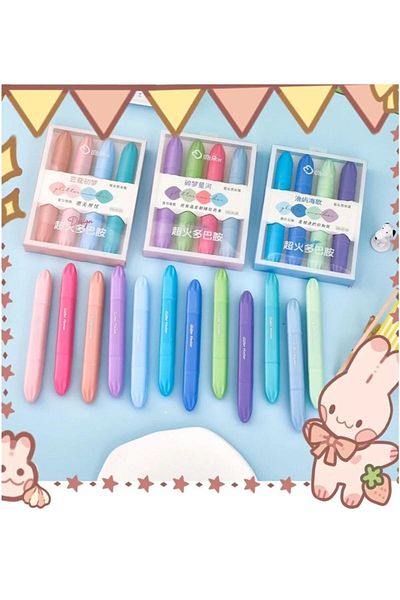 NaSaDAN Double Sided Pastel Mega Mascara - Highlighter Set 12 Pieces