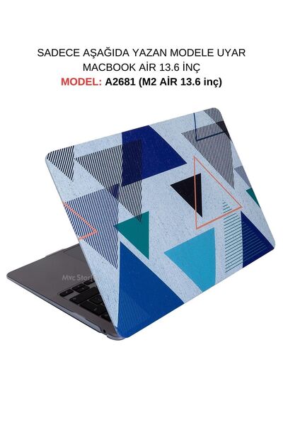 Mcstorey Macbook Air Kılıf 13.6 Inç M2-m3-m4 Tangram01nl (AİR 13.6") A2681 A3...