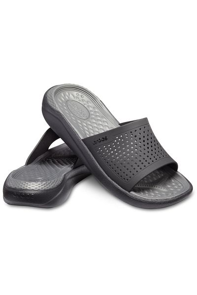 Crocs LiterideSlide- Black/white Gray