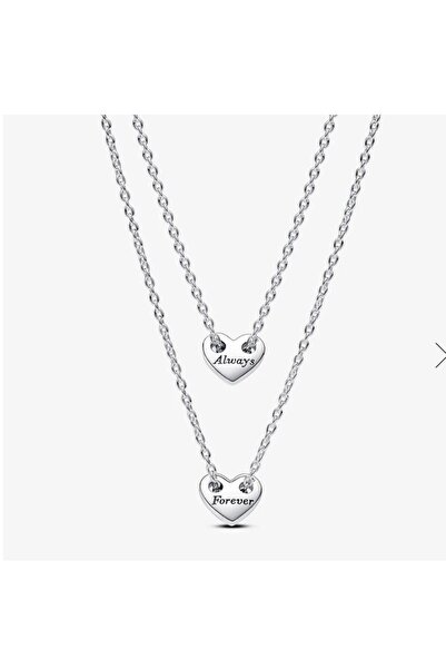 POSEİDONS JEWELLERY 925 Ayar Gümüş Sonsuza Kadar Ve Her Zaman Temalı Ayrılabi...