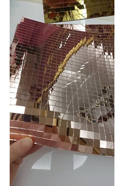 DEKOELF 10 Adet 10 ml Kendinden Yapışkanlı Buton Ayna Disko Topu Aynası Paket...