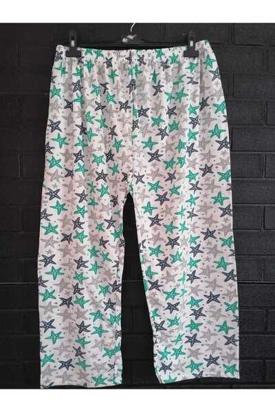 anne moda ankara Battal Size Summer - 100% Cotton Long Mother Pajamas