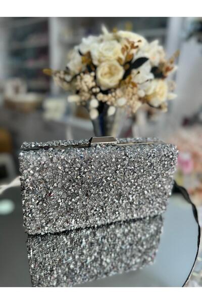 Blacktavern Fashion Stone Detailed Evening Bag
