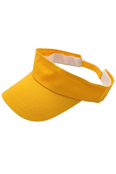 AXE SPORTSWEAR Vizor galben cu velcro - Spate reglabil, protecție solară UV, șapcă de plajă și tenis zilnică