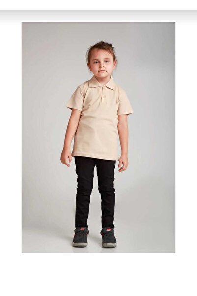 Generic Brand Tricou școlar UNISEX 100% BUMBAC CULOARE Bej - Mânecă scurtă