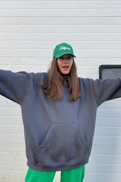 NİCE oversized με κουκούλα επένδυση fleece Φούτερ