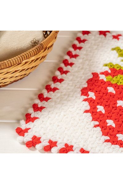 Hilaliart Special Design Strawberry Patterned Bath Loofah with Bag