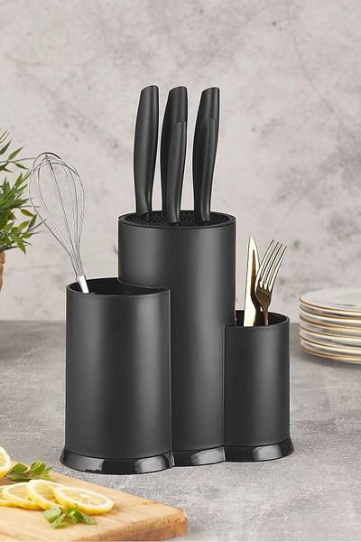 Hane Countertop Ladle and Knife Holder Organizer