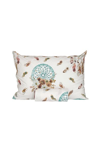 femmstore ملاءة جاهزة من القطن بنسبة 100% عالية الجودة من Ranforce مقاس 100x200 سم Dreamcatcher