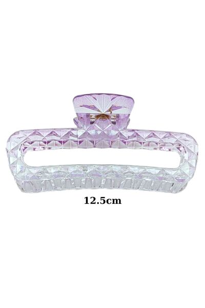 AXE SPORTSWEAR Γυναικείο διαφανές κλιπ μαλλιών Plum Mandal - Latch Buckle