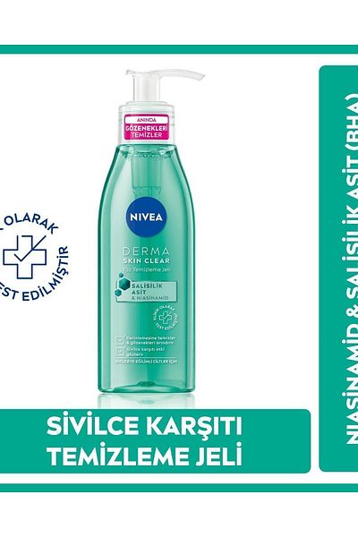 NIVEA Nivea Derma Skin Clear - Facial Cleansing Gel with Niacinamide and Salicylic Acid (Bha)