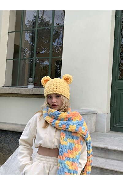 Genel Markalar Peluş Örgü Ayı Bere Şapka