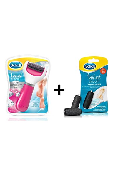 Scholl Velvet Smooth Pembe Elmas Taneli Ayak Törpüsü + Orta Sert Deriler Için 2'li Yedek Başlık
