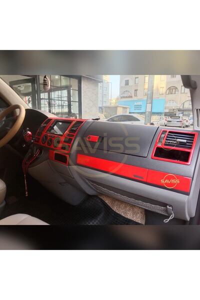 Saviss Volkswagen Transporter T5 Özel Kalıp Kırmızı Full Set,torpido Maun Kap...