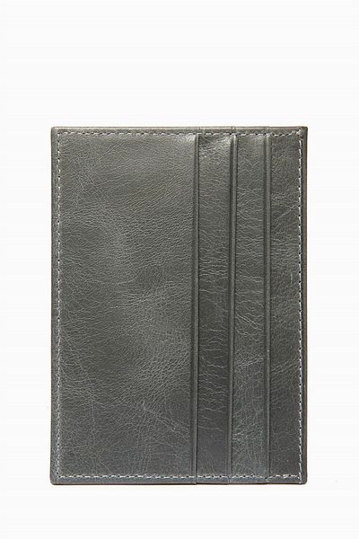 DAMY Anthracite Women's Card Holder and Men's Wallet - Genuine Leather 588c
