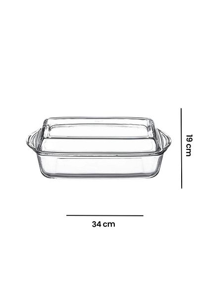 Paşabahçe 59010 Rectangular Pyrex with Lid - 2750 Ml