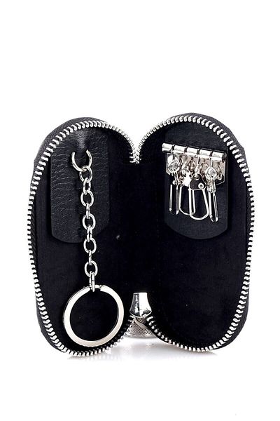DAMY Black Genuine Leather - 786ModelCar Keychain