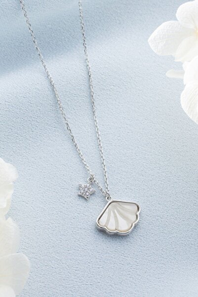 Silvano Jewelry 925 Ayar Gümüş Sedefli Deniz Yıldızı Kolye