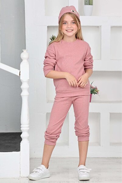 KAMİKAM 3-piece Camisole Set for Girl - with Hat and Lightweight Ribbon