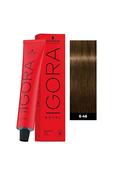Igora Royal Nude Tones 6-46 Koyu Kumral-bej Çikolata Yeni Ambalaj Kırmızı Kutu 4045787324761