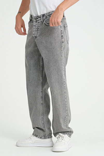 İLKCET MODA Men's Loose Fitting Baggy Jean Trousers