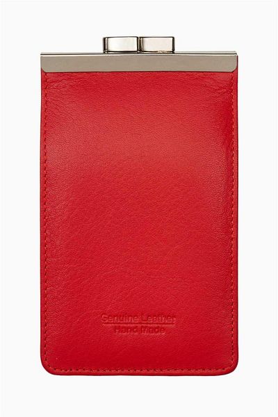 DAMY Genuine Leather Cigarette Holder, Cigarettes, Cigarette Case 702 Mother's Day Red