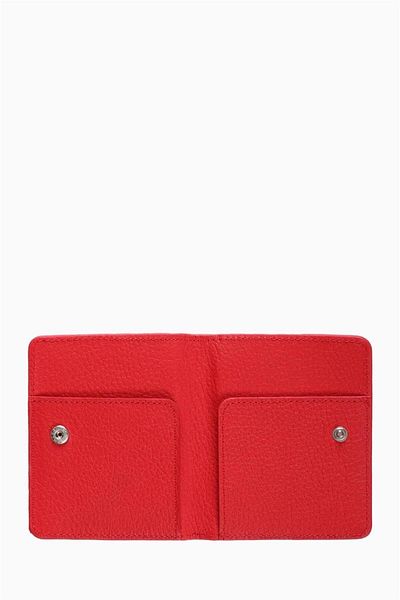 DAMY Red Genuine Leather Women's Wallet - 512mg Women's Wallet and Card Holder Set