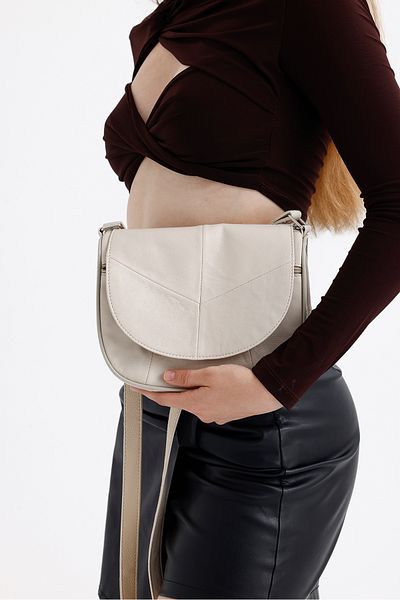 fubileather Geantă de umăr Midi pentru femei - piele naturală casual