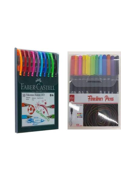 Faber Castell Faber-castell 1425 Tükenmez Kalem Ailesi 10 Lu Fineliner Kalem ...