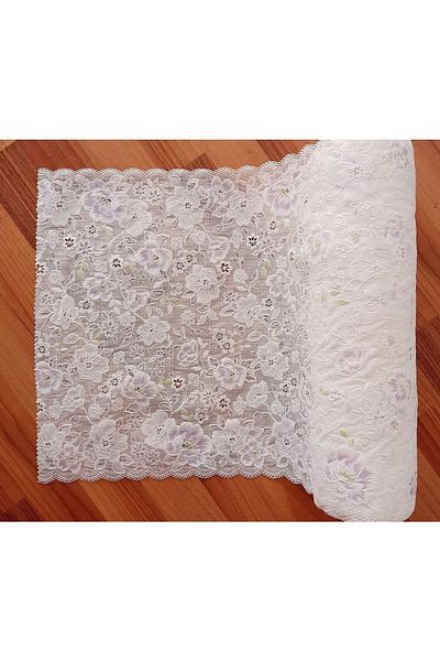 Blue Home Meiwa Japanese PVC Lace Rack-runner - Cabinet-pull- Cover Non-Slip Non-Yellowing /width: 40 Cmx 5 Mt White