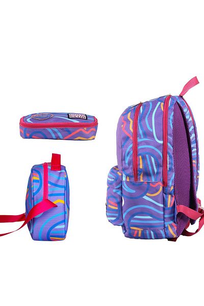 Cambridge Polo Club Unisex Children's Primary School Schoolbag - Patterned, Double Main Compartment,Setof 3