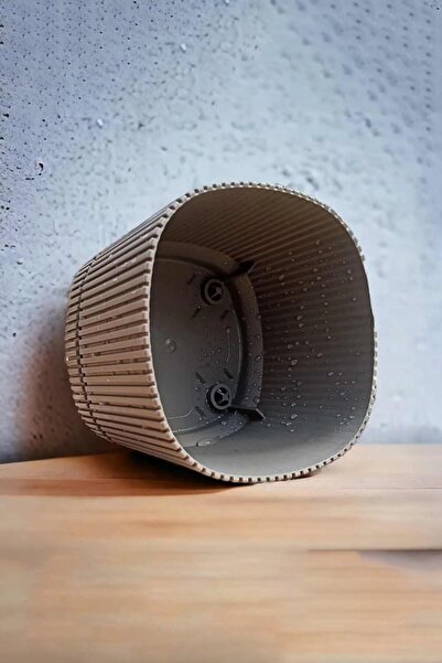 ToXA Pera Kare Saksı No2 1,2 Litre Krater Kahve 13,3cm Küçük Boy Plastik Kaktüs Sukulent Çiçek Saksısı