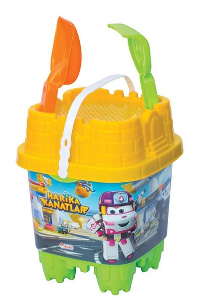 ToXA 8 Pieces Large Size Castle Wonderful Wings Beach Sea Sand Bucket Luxury Bucket Set