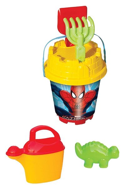 ToXA 6 Pieces Medium Size Spiderman Beach Sea Sand Bucket Luxury Bucket Set Spider-Man