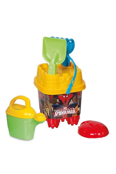 ToXA 6 Piece Small Castle Spiderman Beach Sea Sand Bucket Luxury Bucket Set
