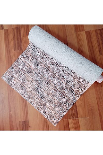 Blue Home Meiwa PVC Lace Shelf-cabinet-pull-runner Cover/size:50cm X 5 Mt White -love6