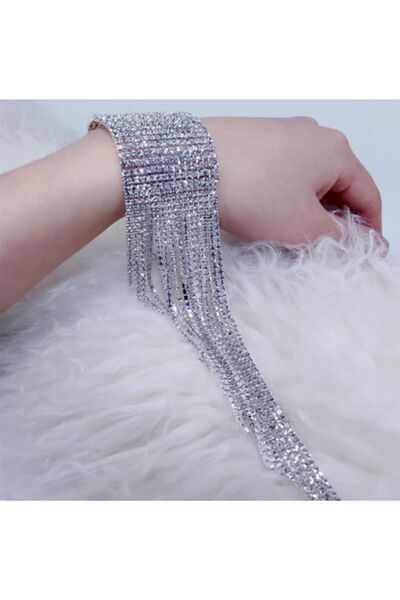 VS ACCESSORY Kristal Taşlı Püskül Bilezik