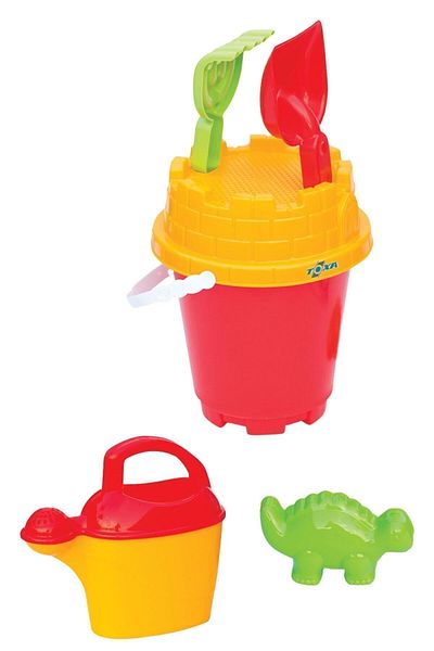 ToXA 6 Piece Medium Size Beach Sea Sand Bucket Luxury Bucket Set No Picture Toy