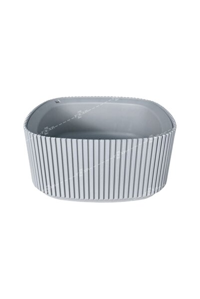 ToXA 1 Litre Granit Gri Aranjman Saksı Plastik Bitki Çiçek Saksısı No1 16,5x7...