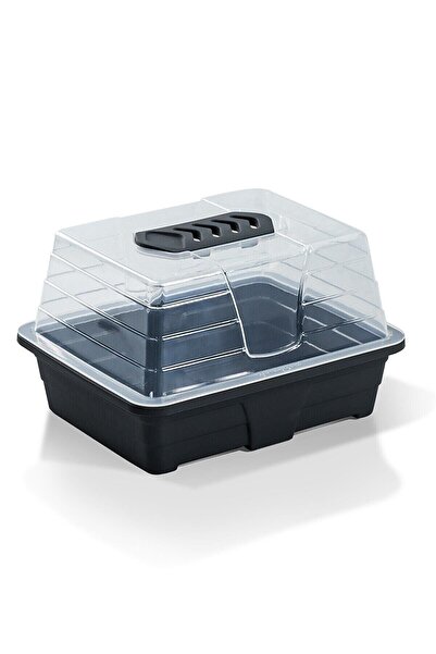 ToXA 1,4 Litre Fide Tohum Yetiştirme Serası Plastik Bitki Fanusu Çelik Yetişme Mini Sera Ortamı No1