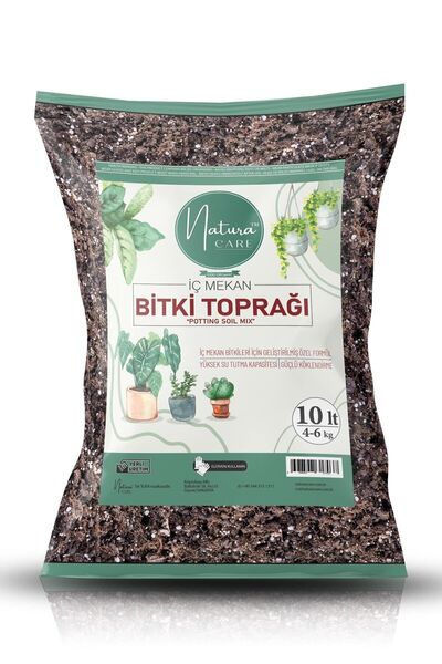 Natura Care 10 Litre Torf Karışımı Bitki Çiçek Saksı Torfu Toprağı Iç Mekan Toprak (3-5KG)